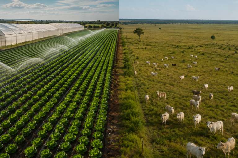 Diferença entre agricultura intensiva e extensiva