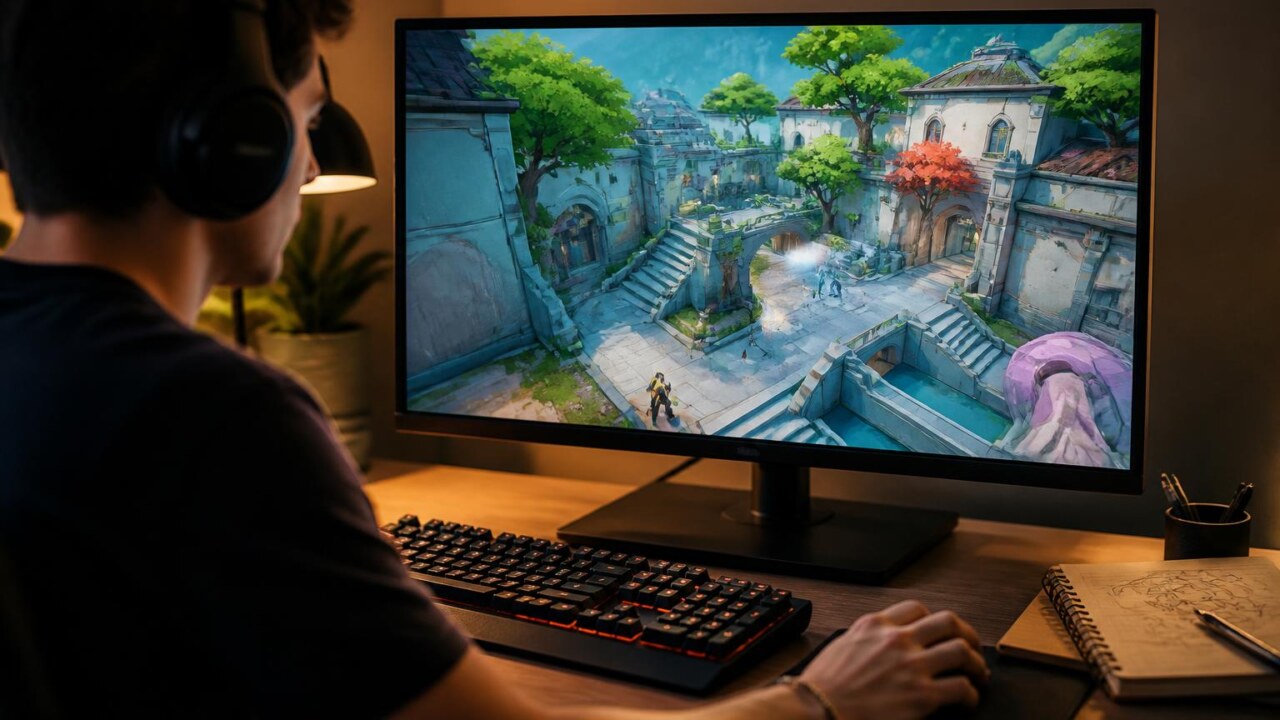 Jogador explorando um mapa criado pela comunidade em um jogo moderno